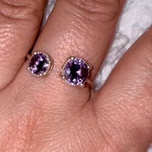 Elegant Purple Gemstone Earrings